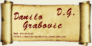 Danilo Grabović vizit kartica